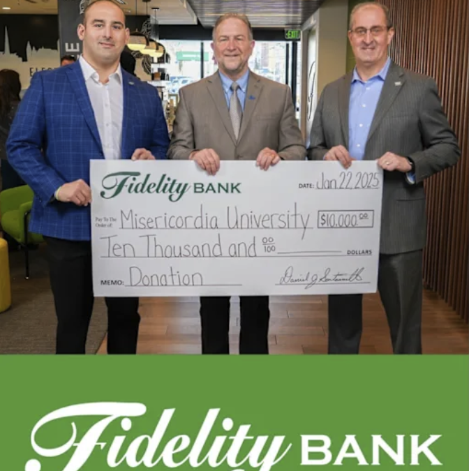 Fidelity Bank Donates $10,000 to Misericordia University’s Speech-Language and Hearing Clinic Through EITC Program